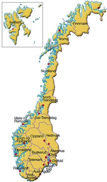 Норвегия Карта Фото